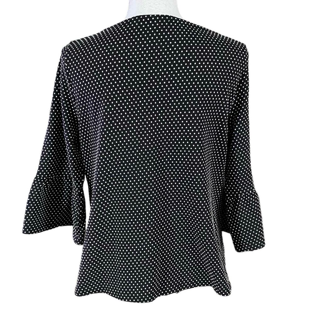 NEW Talbots Size PL LP Large Petite Swiss Dot 3/4 Sleeve Shirt Top - Picture 3 of 5